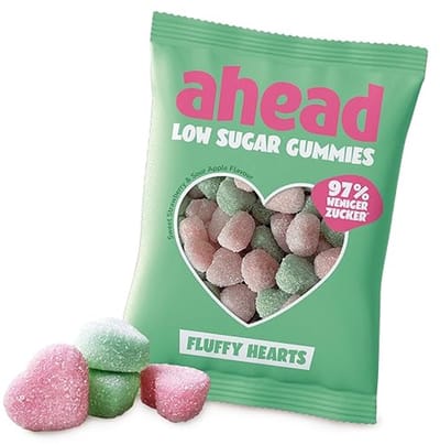 ahead Suikerarme Winegums Snoep – Doos 12/18x50g (600g/900g) – Low Sugar, Glutenvrij, Low Calorie, Zonder Palmolie – 0,7 g Suiker & Max 73 kcal
