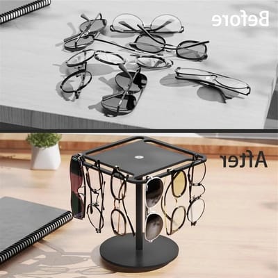 Draaibare Display - Brillenhouder - Collectie Tonen - 360 Graden Rotatie - Groot formaat - Zwart