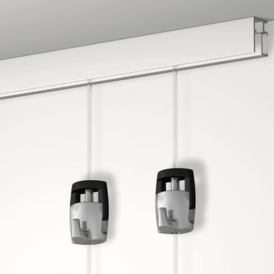 Artiteq Schilderijrail R10 - Ophangsysteem Schilderijen / Lijsten / Posters - Zonder Boren - 1,5 Meter Rail - Complete Set - Wit Overschilderbaar - Ophangrail Muurmontage