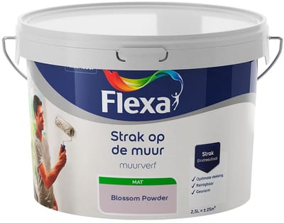 Flexa - Strak Op De Muur Binnen Mat - Blossom Powder - Mengverf - 2,5 L