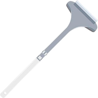 Gaasreiniger Borstel - Schoonmaak Gereedschap - Ramen Schoonmaken - Afneembaar Handvat - 45 cm Lengte - Grijs