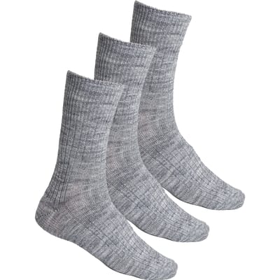 Steven - Dames Alpaca Wol Sokken | 3 Paar Multipack Winter Warme Sokken - Grijs