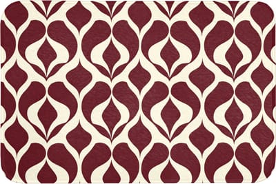 Badmat 90x60 cm - Antislip - Rood - Druppelpatroon - Grafisch - Badmatten voor badkamer - Badkamermat - Douchemat - Badkamer mat