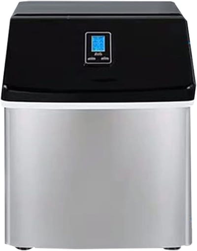 IJsblokjesmachine - IJsblokjesmaker Generator - Dranken Koelen - Restaurantkwaliteit IJs - 25 kg per dag - Zilver