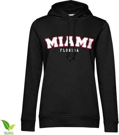 Hybris Miami Florida meisjeshoodie voor dames, zwart