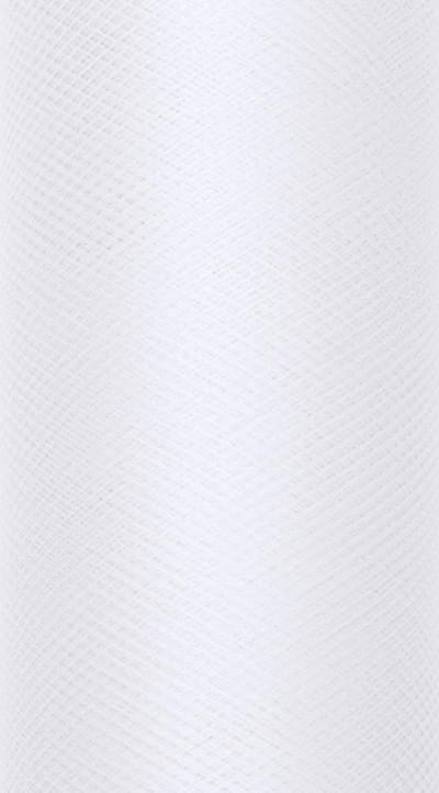 PartyDeco - Tule op rol Wit (0,15 x 9 mtr)