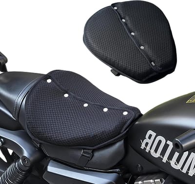 Motorfiets Zitkussen - Motor Zadelhoes - Comfortabel Rijden - Dubbellaags Ontwerp - Universele Pasvorm - Zwart