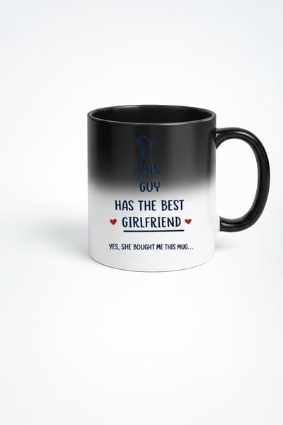 Magic Mok 'This Guy Has The Best Girlfriend' | Thermochromatische Verrassingsmok | Romantisch Cadeau voor Vriend
