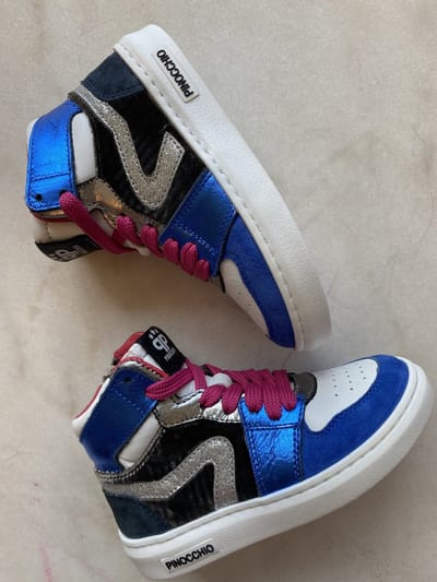 Pinocchio sneaker blauw/fuschia maat 25