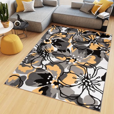 Tapiso Maya Vloerkleed Geel Woonkamer Kleed Modern Tapijt Maat- 120x170
