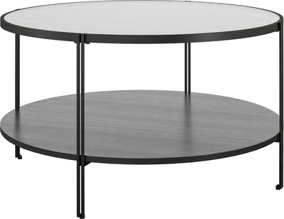 Wainwright-Accenttafel - Glas/Eikenlook - Zwart
