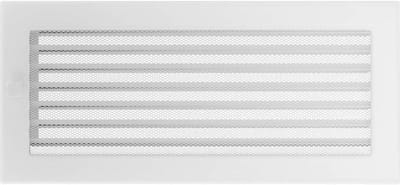 Ventilatierooster Haard - Haardrooster Lamellen - Luchtverdeling Haard - Gepoedercoat Gelegeerd Staal - 17cm x 37cm - Wit