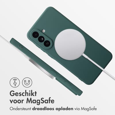 imoshion Hoesje - Geschikt voor Samsung Galaxy A56 (5G) - Color Backcover met Magnetische Ring - Donkergroen