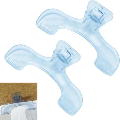 Pack of 2 Transparent Blue Side Clip Book Holder Portable Reading Books Transparent Practical Multifunctional Book - ShopVlot
