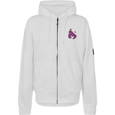 Money Hoodie met ritssluiting en print op de rug voor heren (Wit)