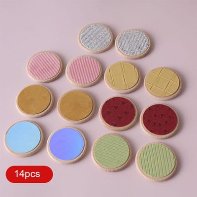 Jouets Sensoriels Montessori pour Enfants Planche Tactile Jeu d'Association Classification Tactile Cognition des Couleurs Entraînement de la Mémoire Jouets pour Enfants