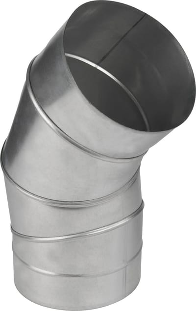 Gegalvaniseerde Bocht 90° Ø120mm 0,5mm.