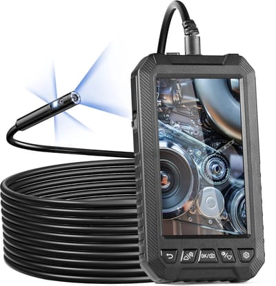 CYRO - Endoscoop - Inspectiecamera - Endoscoop Inspectie Camera - Dubbele Lens - HD - 5m Kabel - LED Licht - Waterdicht - Zwart