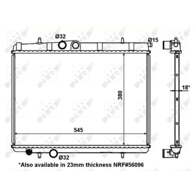 Radiator, motorkoeling NRF 56095