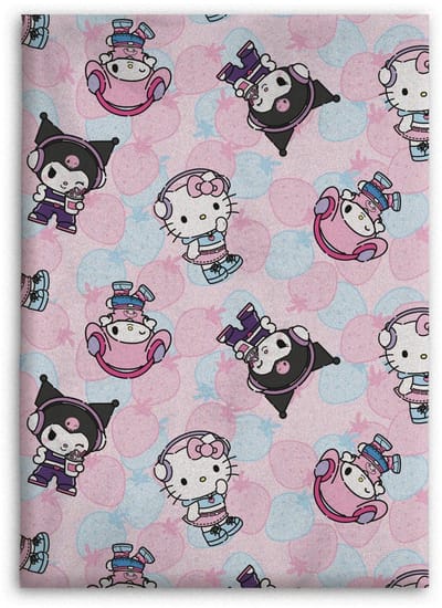 Hello Kitty en Kuromi & Friends Zachte Flanellen Deken 110 x 150 cm