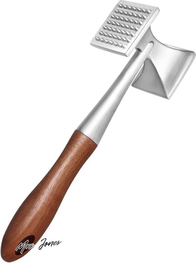 Mrs. Jones Vleesmalsmaker Zware Steakhamer 26 cm met Houten Handvat .