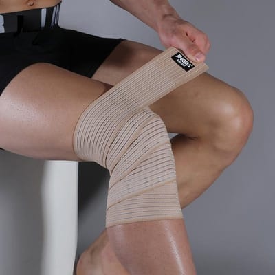 1 Pak Hoog Elastisch Verband Kniebeschermers Beenbeschermers Kniebeschermers Warmte Hardlopen Buitensport