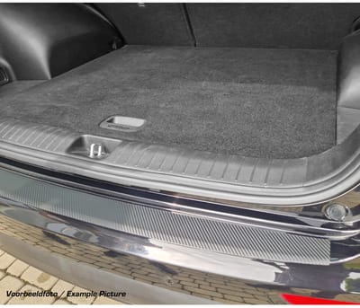 Pasklare Achterbumperbeschermfolie passend voor Volkswagen Passat 3C Variant Facelift 2011-2014 - Carbon-look
