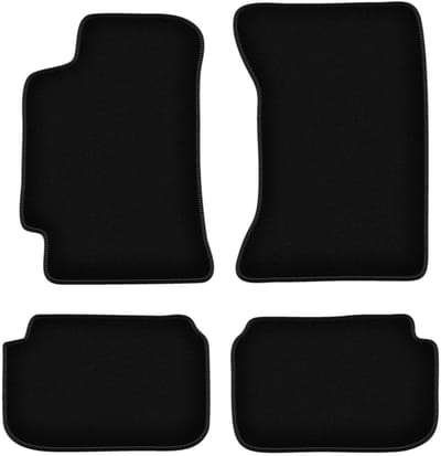 BASIC zwarte veloursmatten voor: Subaru Impreza GC (zonder achterste luchtroosters) stationwagen, sedan (1993-2001)