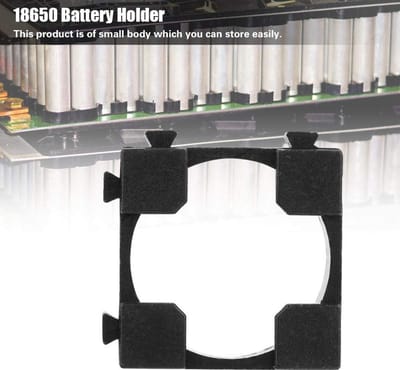 Batterijbeugel Set - Batterijhouder Standaard - DIY Projecten - Cilindrische Standaard - 100 stuks - Zwart