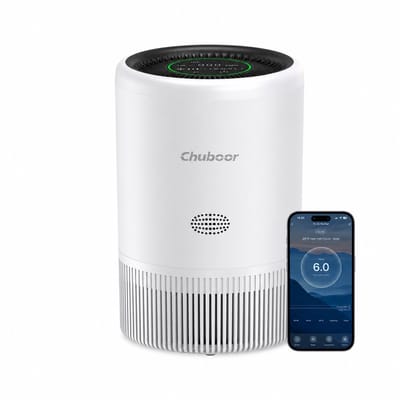 Sello! luchtreiniger – hepa filter – 4-traps filtersysteem – speciaal voor huisdieren – PM2.5 luchtkwaliteitsmonitor - wit