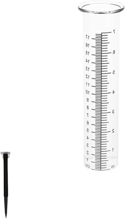 Reserveset voor regenmeter, regenmeter voor thuis, regenmeter voor buiten, van kunststof, ideaal voor het meten van neerslag in de tuin (2, transparant)