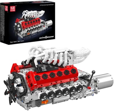 Mouldking 10210 - V12 Motorblok - Bouwset - RC - 1366 onderdelen - Past op bekende merken