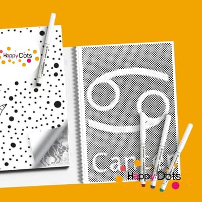 HappyDots DOT Painting Kleurboek Sterrenbeelden - 24 stippelschilderijen