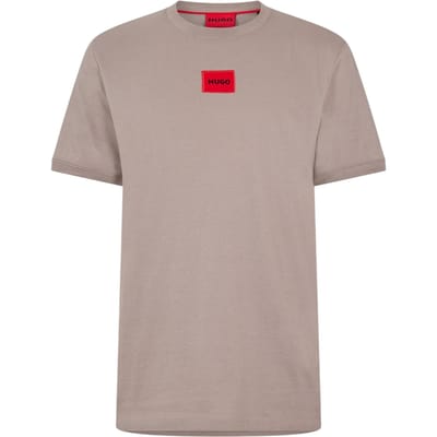 Hugo Diragolino T-shirt voor heren met logo op de borst (Bruin)