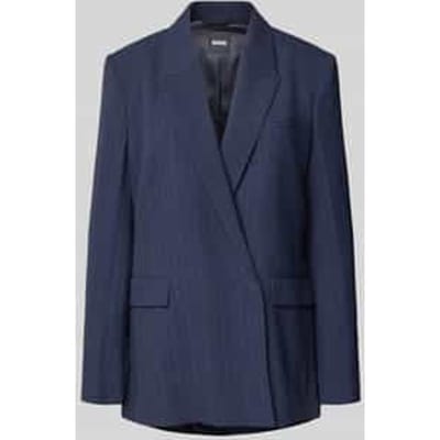Relaxed fit lange blazer met krijtstrepen