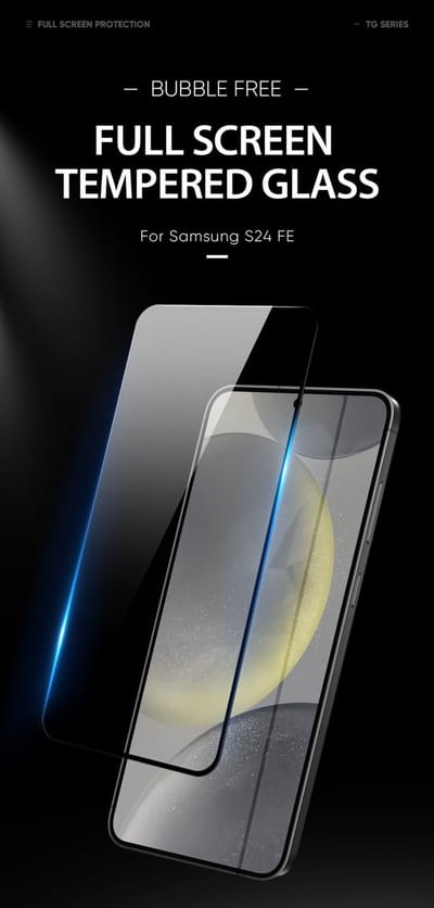 Dux Ducis - Screenprotector geschikt voor Samsung S24 FE - Tempered Glass Screenprotector - Zwart