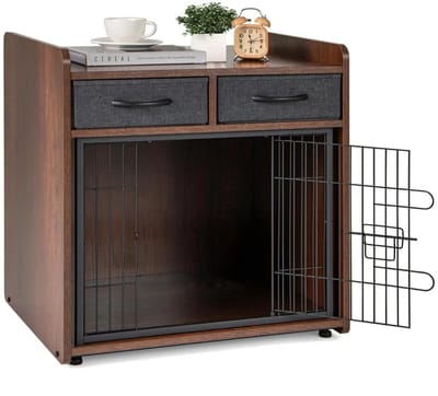 Sello! bench – hondenhok – klein tot middelgrote honden – opbergruimte – lades – duurzaam – veilig – bench L59 x B44 x H41 cm