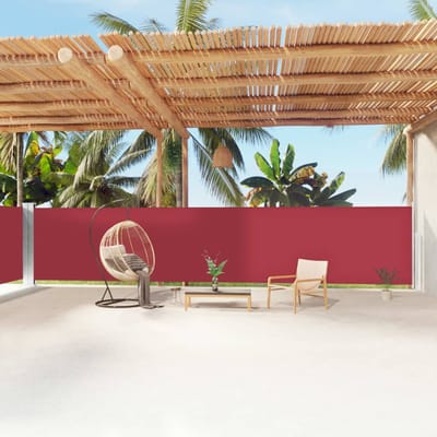 vidaXL - Windscherm - uittrekbaar - 160x1200 - cm - rood