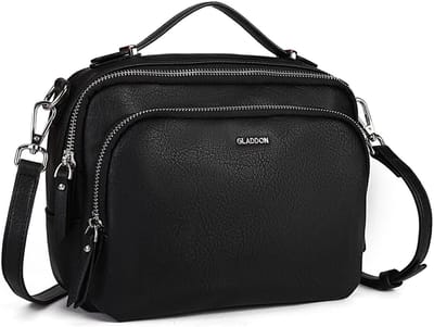 Kleine damestas - Crossbody tas met 3 vakken en verstelbare schouderriem