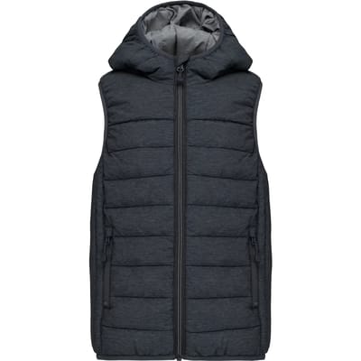 PROACT® Bodywarmer met capuchon kids PA238 - Marl Dark Grey - 12/14 years (12/14 ans)