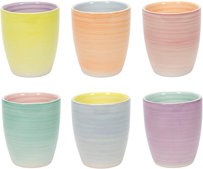 Cookinglife Koffiebekers Pastel Harmony 340 ml - 6 Stuks
