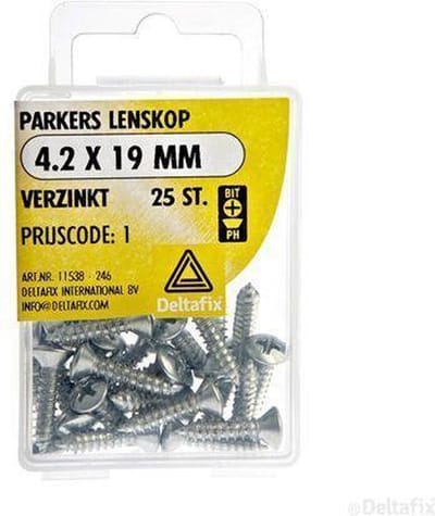 Spaanplaatschroeven Lenskop Pozidriv Verzinkt 4.2x19mm