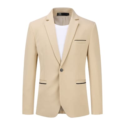 Heren kostuumjas Slim Fit jas Business Daily Blazer Beige