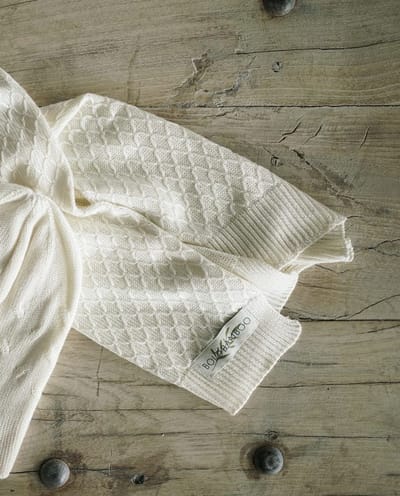 Bold Bamboo kindersjaal Róarr - 100% Organisch Bamboe - 0-8 yr - Kids scarf  - Gebroken wit
