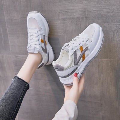Koppel Sneakers Trendy Gemakkelijk Draagbare Schoenen Heren- en Dames Zelfde Ademend Mesh Outdoor Hardlopen Casual Schoenen 44 gray