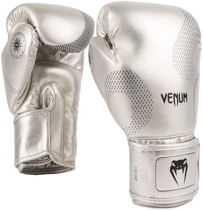 Venum Nexus Bokshandschoenen - 14oz - Zilver/Zwart - Premium Kunstleder - Triple Density Foam