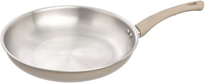 5Five koekenpan Paris - D30 cm - RVS - aluminium - beige/zilver - pannen - alle warmtebronnen