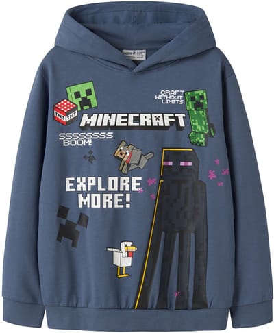NAME IT - NKMJU MINECRAFT NREG SWE WH NOOS BRU BFU - Jongens - Sweaters