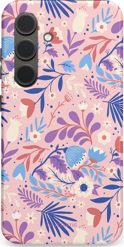Casetastic Hoesje Geschikt voor Samsung S24 - Stijlvolle Beschermende Duo-layer Case - Bloeispel