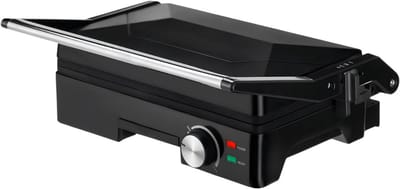 KAD® Contactgrill - Voor Tosti’s, Vlees & Groenten - Geschikt als Panini Grill & Tafelgrill - Zwart - 3cm x 16cm x 35cm